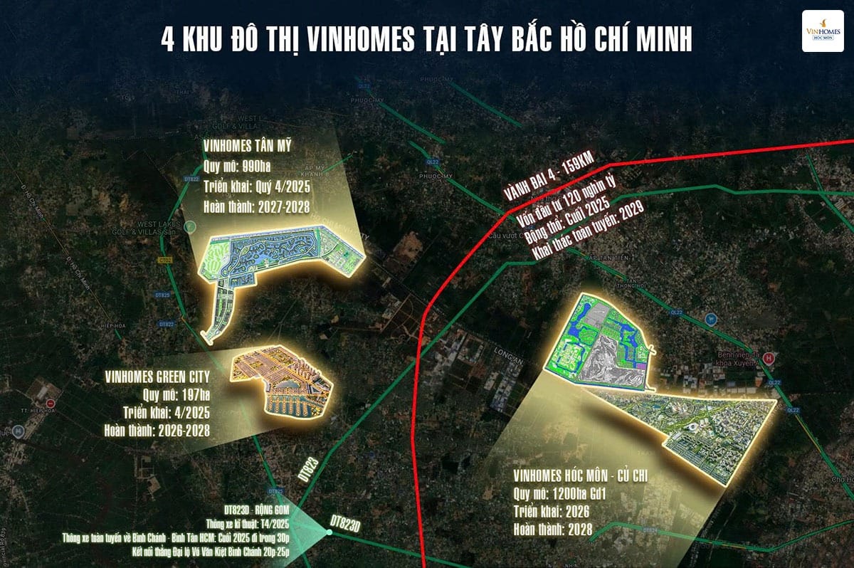 4 khu đô thị Vinhomes tại Tây Bắc TP.HCM